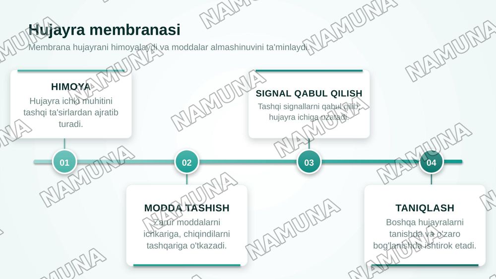 Eukariot hujayraning ultrasturukturaviy tuzilishi.Hujayra menbranasi uning nozik tuzilishi va hujayraga moddalarning kirishi — zamonaviy taqdimot, 4-slayd