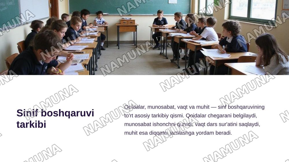 Pedagogik menijment va sinif boshqaruvi — zamonaviy taqdimot, 5-slayd
