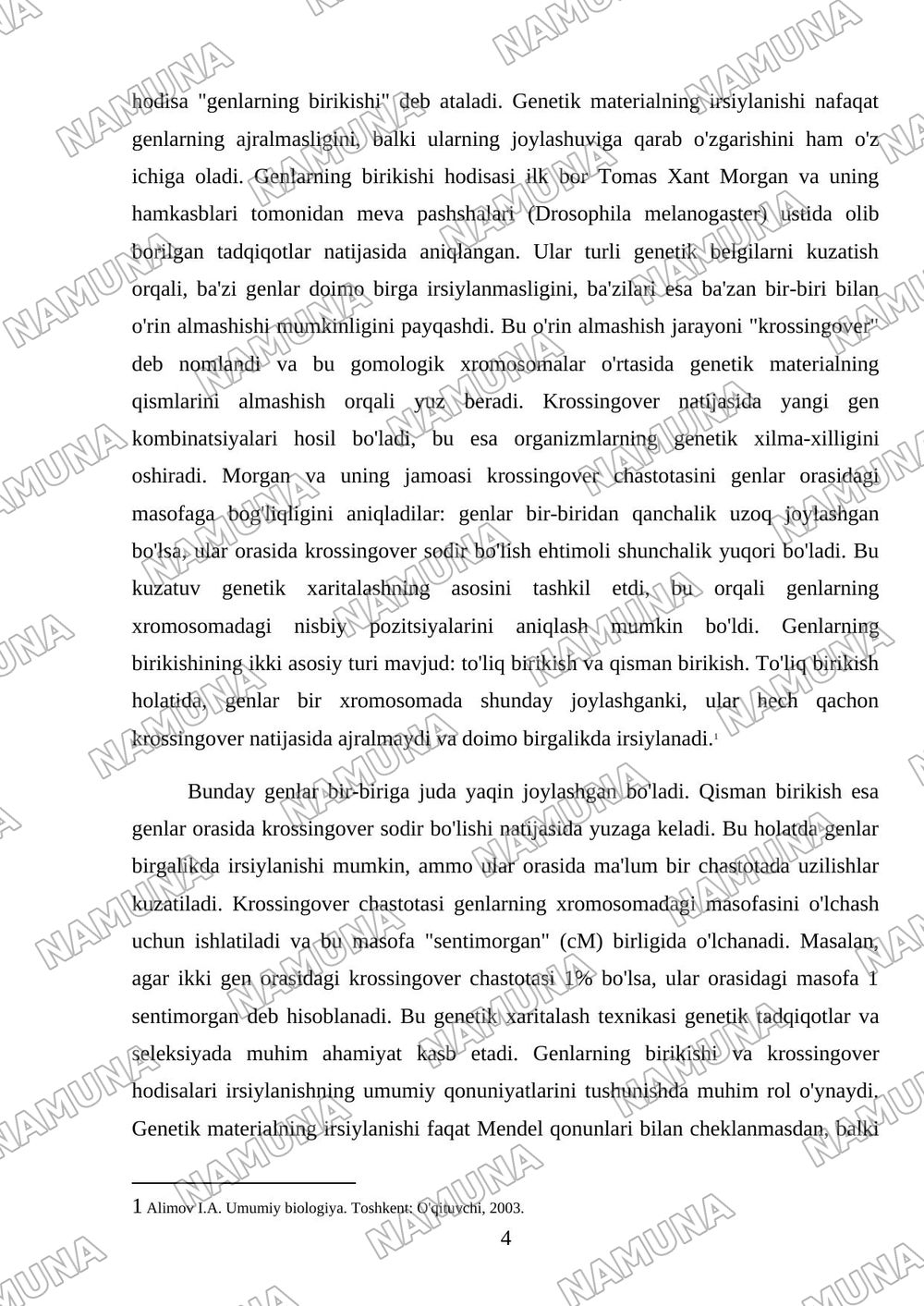 T.G.Morganning irsiyatning xromosoma nazariyasi, Genlaming birikish hodisasi, krossingover. Belgilarning jinsga birikkan holda irsiylanishi Mavzu rejasi: 1. Genlarning birikishi xillari. 2. Irsiya — mustaqil ish, 4-varaq