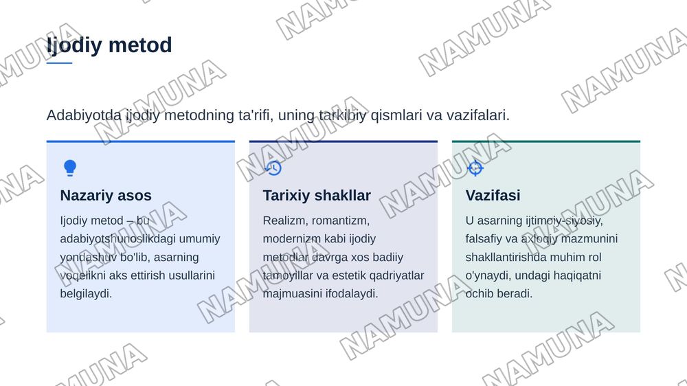 Ijodiy metod va ijodkor usuli (asar matinini taxlil qilish). — zamonaviy taqdimot, 4-slayd