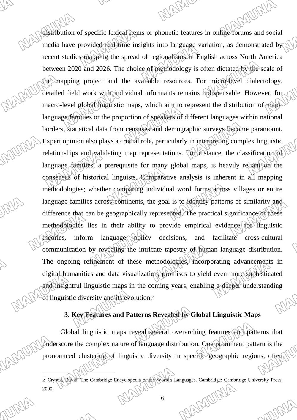 Linguistic map of the world — mustaqil ish, 6-varaq