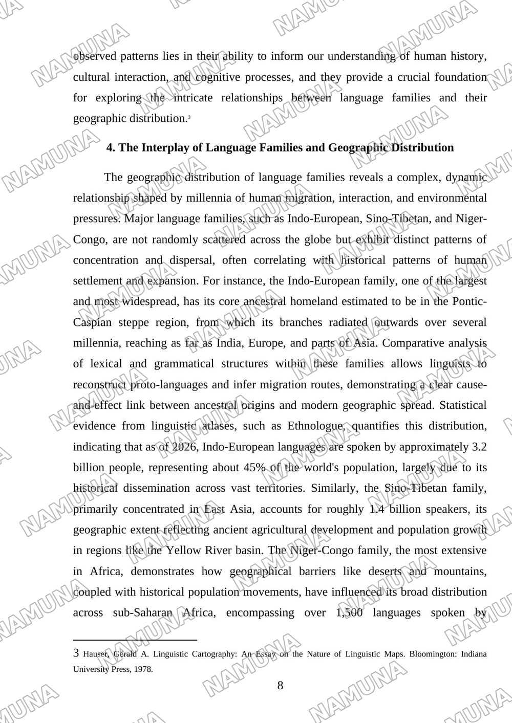Linguistic map of the world — mustaqil ish, 8-varaq