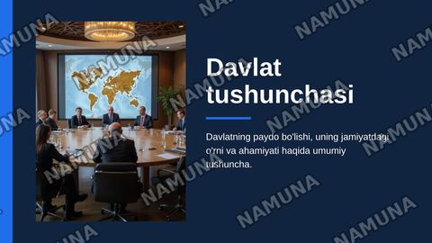Davlat tushunchasi belgilari mohiyati va tiplari — zamonaviy taqdimot