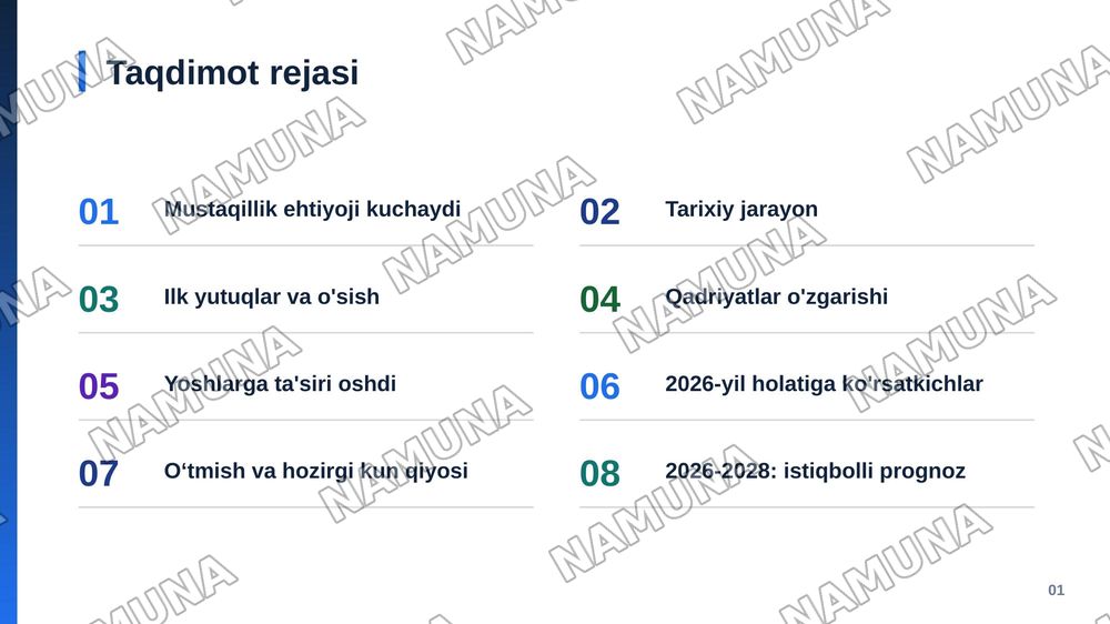 Mustaqillik oliy qadriyat — zamonaviy taqdimot, 2-slayd