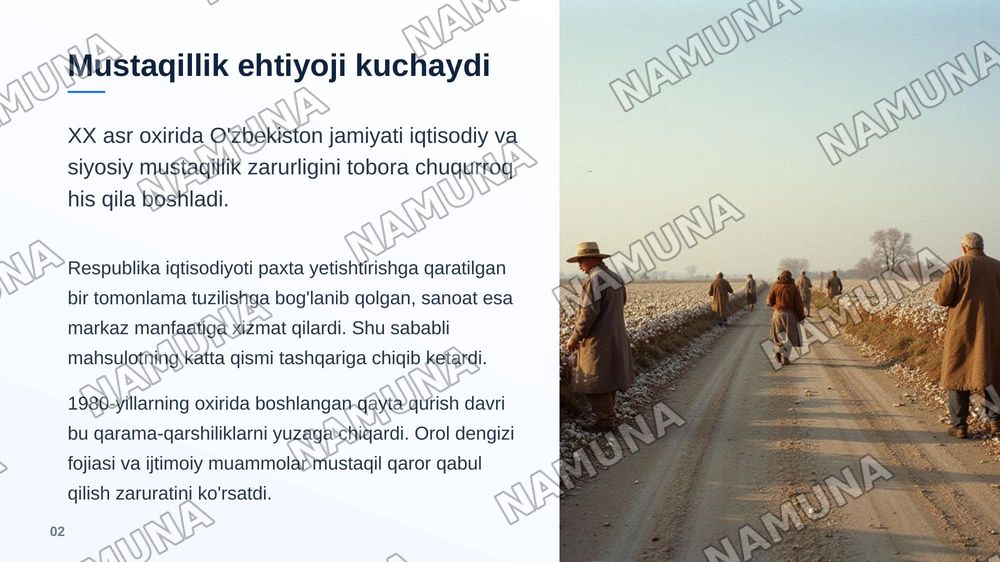 Mustaqillik oliy qadriyat — zamonaviy taqdimot, 3-slayd