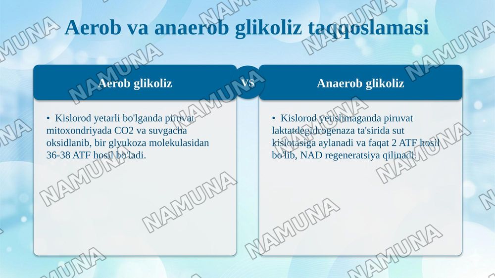 Glukozaning aerob va anaerob parchalanishi va glyukoneogenez boshqarilishining allosterik mexanizmlari — taqdimot, 6-slayd