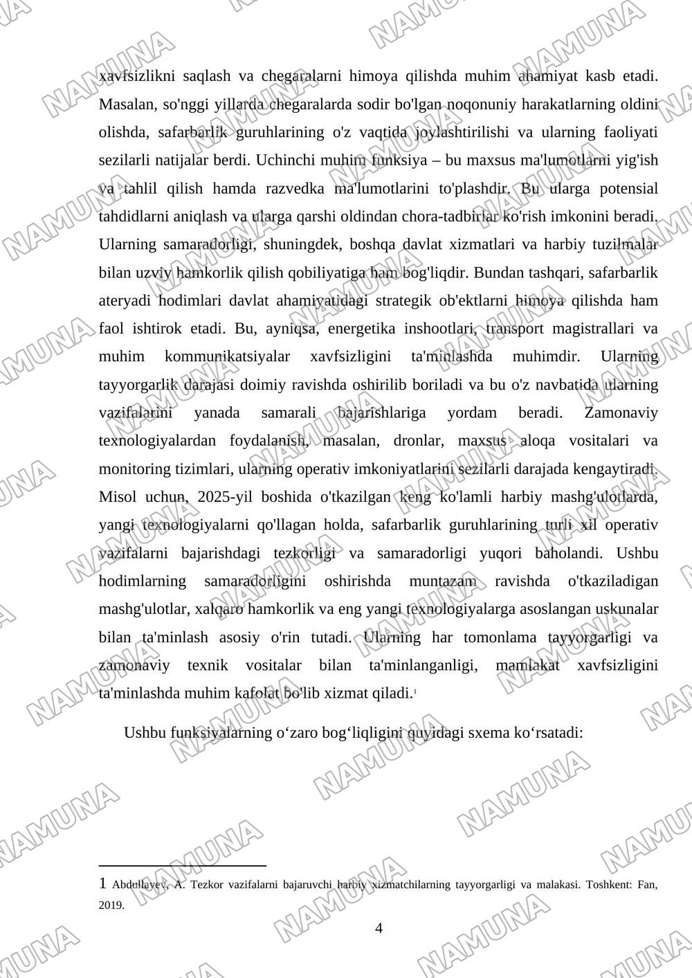 Tezkor vazifalarni bajaruvchi safarbarlik ateryadi hodimlari(mon) — mustaqil ish, 4-varaq