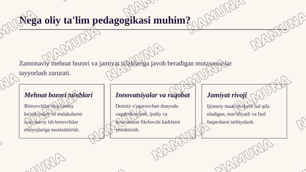 Oliy ta'lim pedagogikasi — zamonaviy taqdimot, 4-slayd