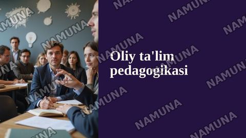 Oliy ta'lim pedagogikasi — zamonaviy taqdimot