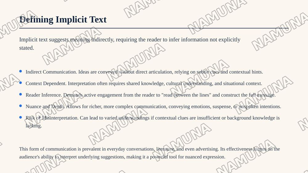 Implicitness and Explicitness of the Text — zamonaviy taqdimot, 4-slayd