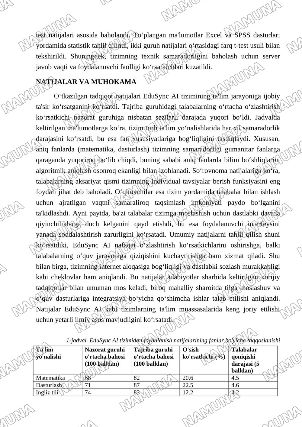 EduSync _AI — maqola, 3-varaq