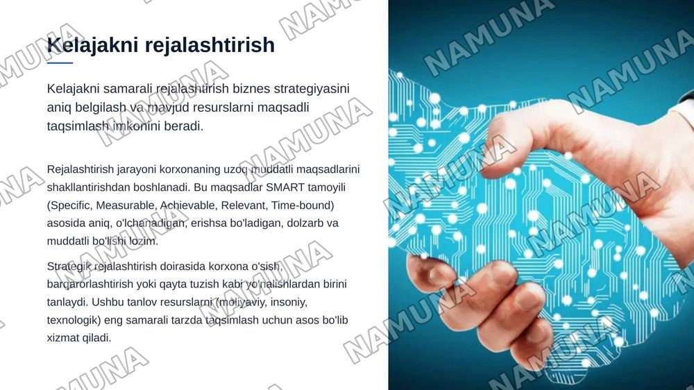 Biznes faoliyatini tahlil etish va rejalashtirish — zamonaviy taqdimot, 6-slayd