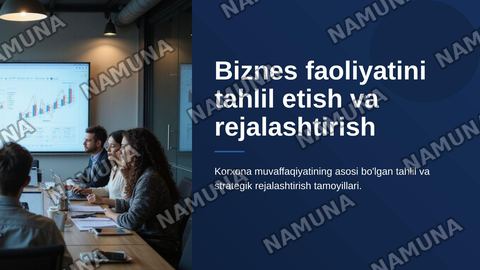 Biznes faoliyatini tahlil etish va rejalashtirish — zamonaviy taqdimot