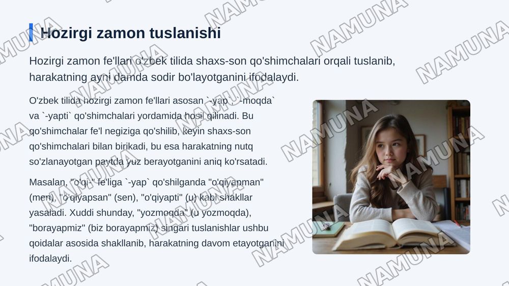 Otlarning tuslanishi — zamonaviy taqdimot, 6-slayd