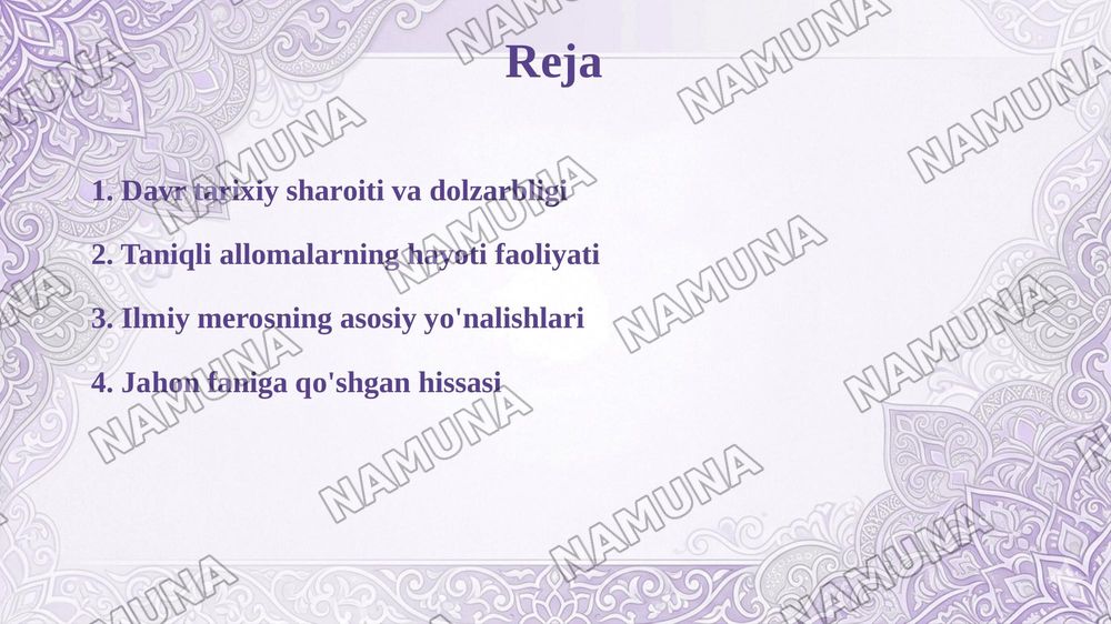 9 12 asrlarda Markaziy Osiyo allomalar va ularning ilmiy me'rosi — taqdimot, 2-slayd