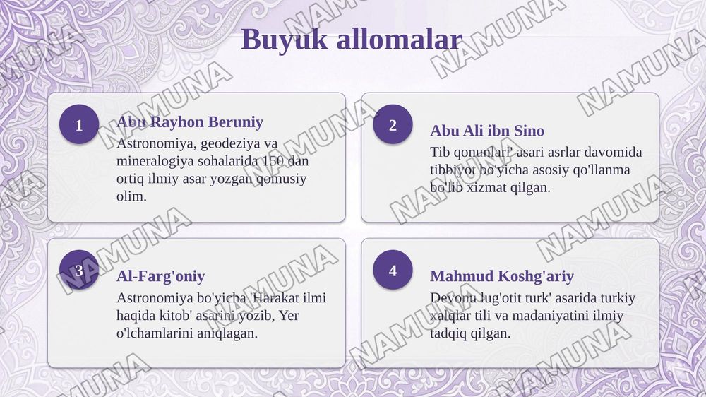 9 12 asrlarda Markaziy Osiyo allomalar va ularning ilmiy me'rosi — taqdimot, 7-slayd