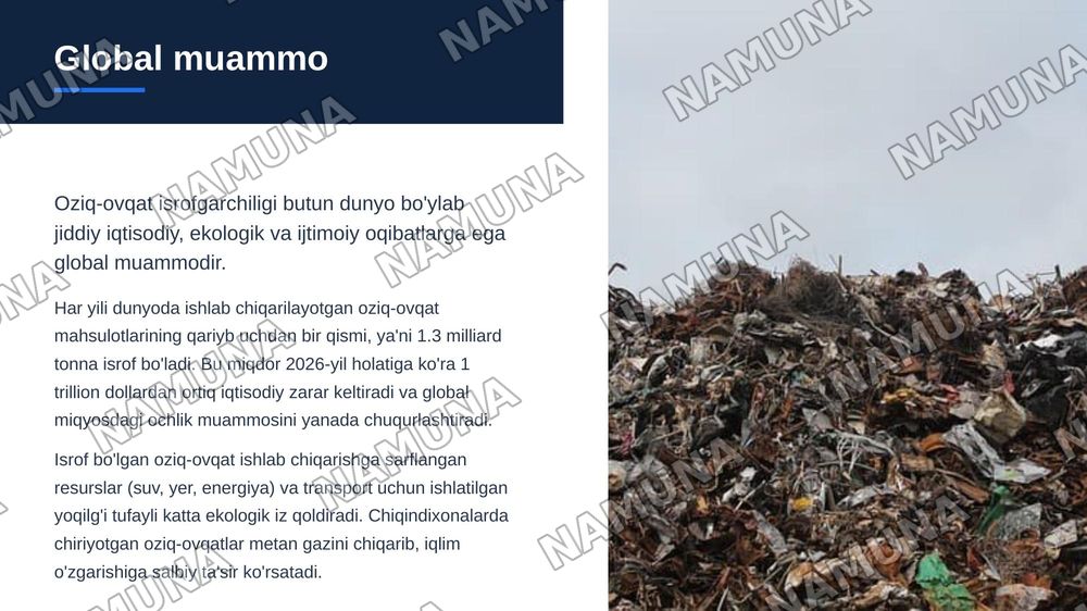 Presenting ways to reduce food waste — zamonaviy taqdimot, 3-slayd