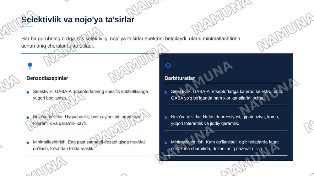 Markaziy nerv sistemasi faoliyatini susaytiruvchi dori moddalar farmakologiyasi — zamonaviy taqdimot, 6-slayd
