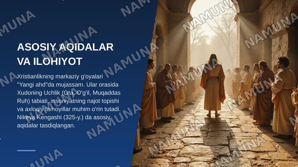 Xristian dini tarixi va asosiy g'oyalari — zamonaviy taqdimot, 5-slayd