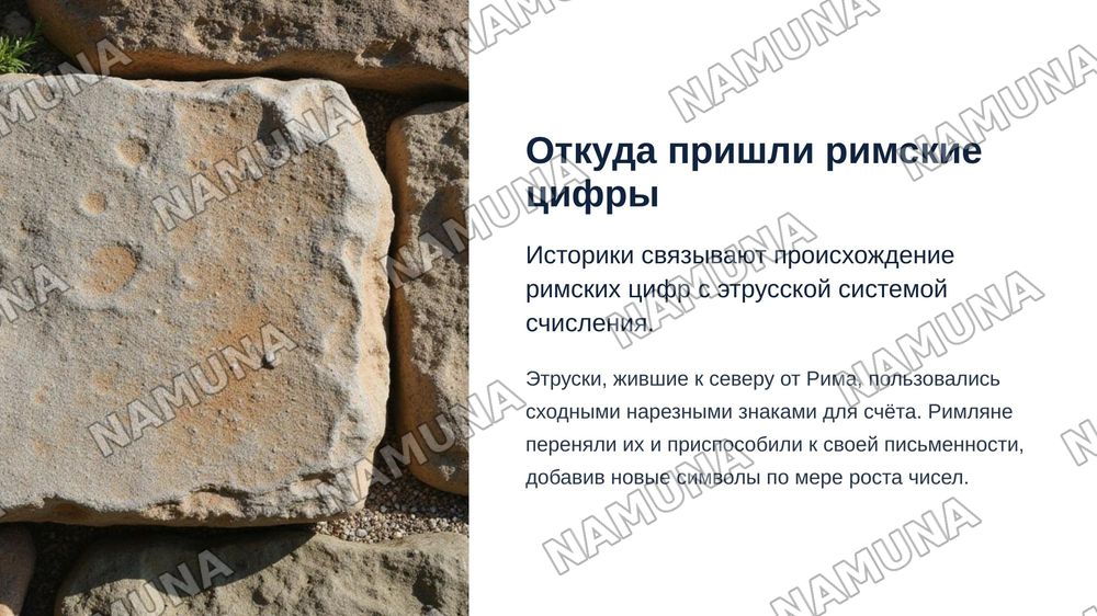 Римские цифры и числительные — zamonaviy taqdimot, 4-slayd