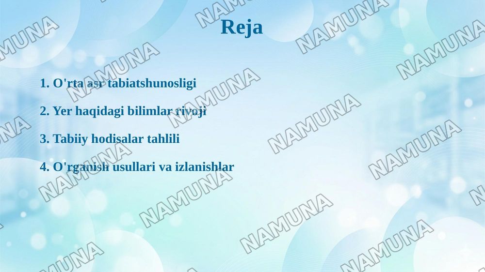 O'rta asrlarda tabiatshunoslik va yer haqidagi bilimlar. — taqdimot, 2-slayd