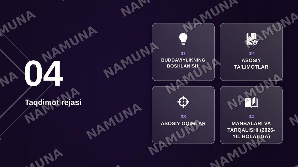 Buddaviylik dinining paydo bolishi tarixi,asosiy ta'limotlari,oqimlar va manbalari — zamonaviy taqdimot, 2-slayd