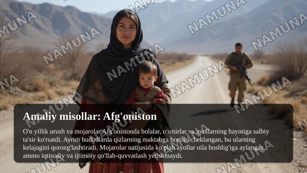 Qurolli monarolarda bolalar,o'smirlar va ayollarni himoya qilish — taqdimot, 8-slayd