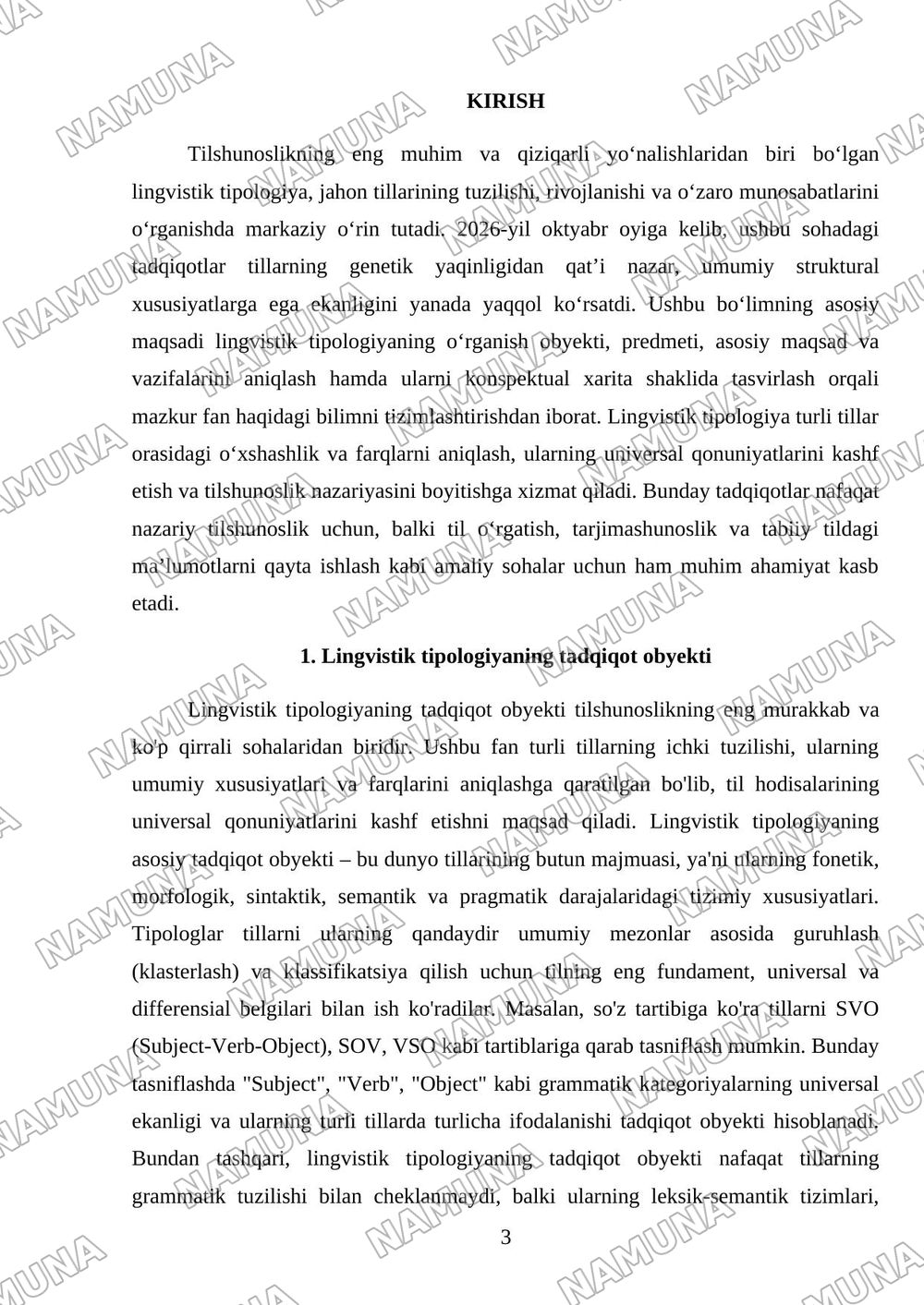 Lingvistik tipologiyaning obyekti, predmeti, maqsad va vazifalari (Konspektual xarita tuzish va asosiy tushunchalarni izohlash yakka tartibda) — mustaqil ish, 3-varaq