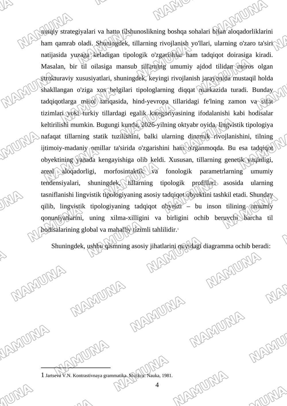 Lingvistik tipologiyaning obyekti, predmeti, maqsad va vazifalari (Konspektual xarita tuzish va asosiy tushunchalarni izohlash yakka tartibda) — mustaqil ish, 4-varaq