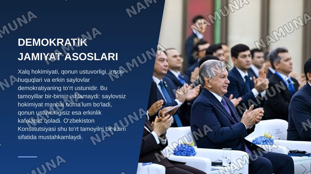 O‘ZBEKISTONDA DEMOKRATIK, FUQAROLIK JAMIYATI ASOSLARINING SHAKLLANISHI VA AMALGA OSHIRILGAN SIYOSIY ISLOHOTLAR — zamonaviy taqdimot, 4-slayd