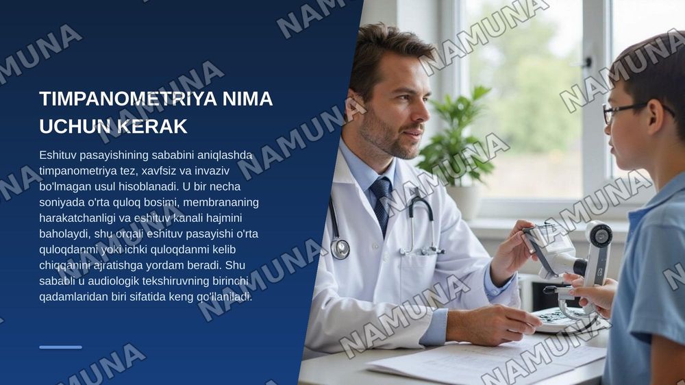Timpanogramma turlarini farqlash, tekshirish natijalarini tahlil qilish — zamonaviy taqdimot, 4-slayd