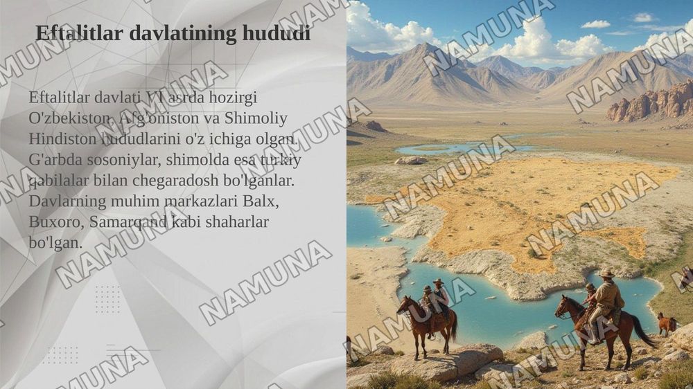 Eftalitlar va turk xoqonligi siyosiy-tarixiy geografiyasi — taqdimot, 4-slayd