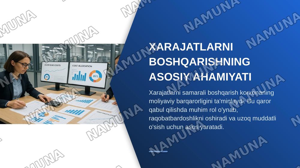 Umumishlab chiqarish xarajatlarini hisoblash va taqsimlash usullari — zamonaviy taqdimot, 4-slayd
