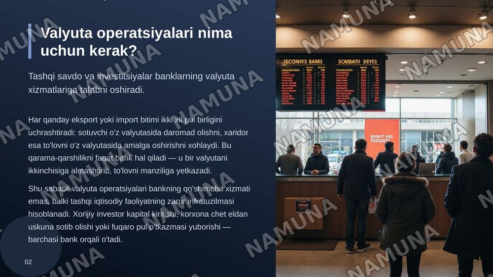 Tijorat banklarining valyuta operatsiyalari. — zamonaviy taqdimot, 3-slayd