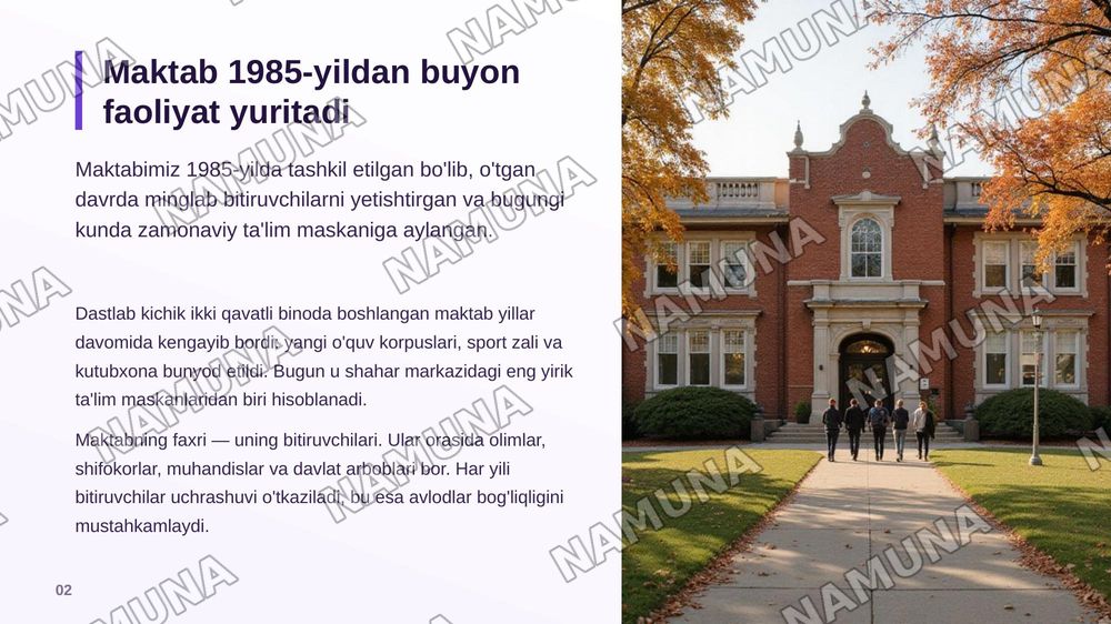 Maktabinggiz haqida taqdimot — zamonaviy taqdimot, 3-slayd