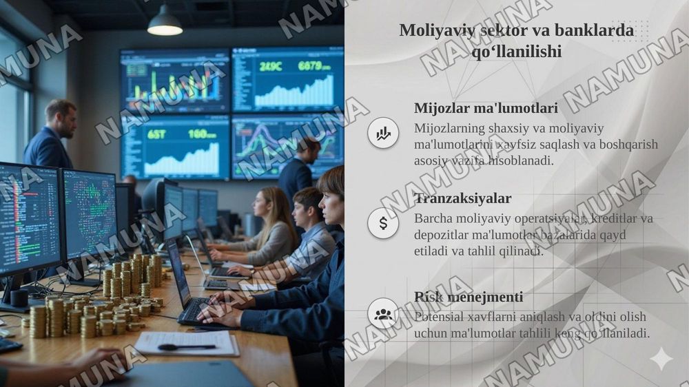 malumotlar bazalarining iqtisodiyotdagi qoʻllanishi — taqdimot, 6-slayd