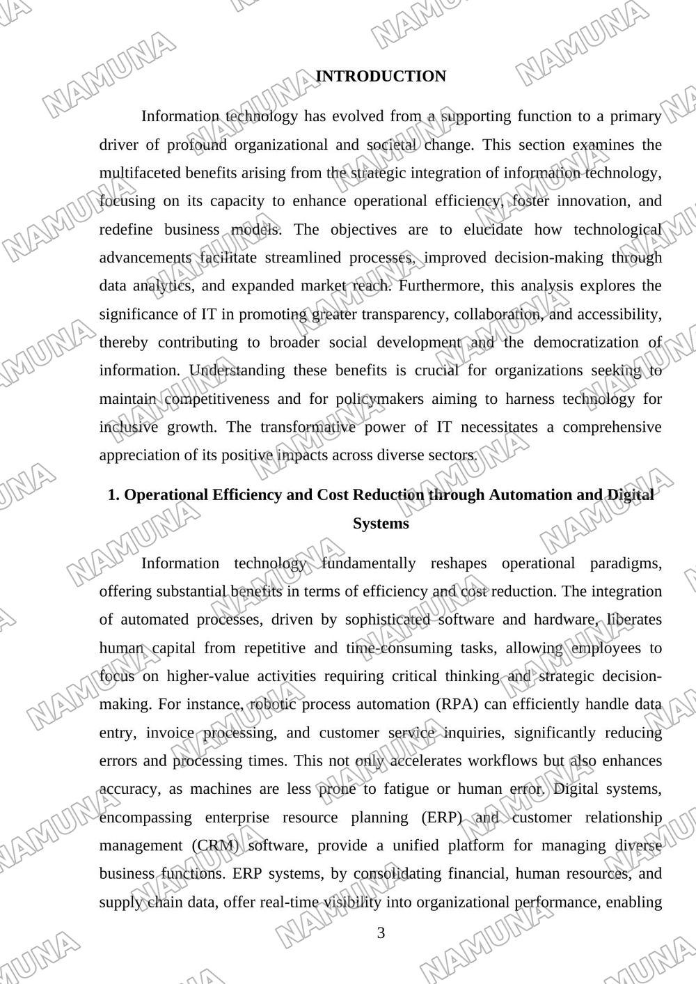 Benefits of Information Technology — referat, 3-varaq