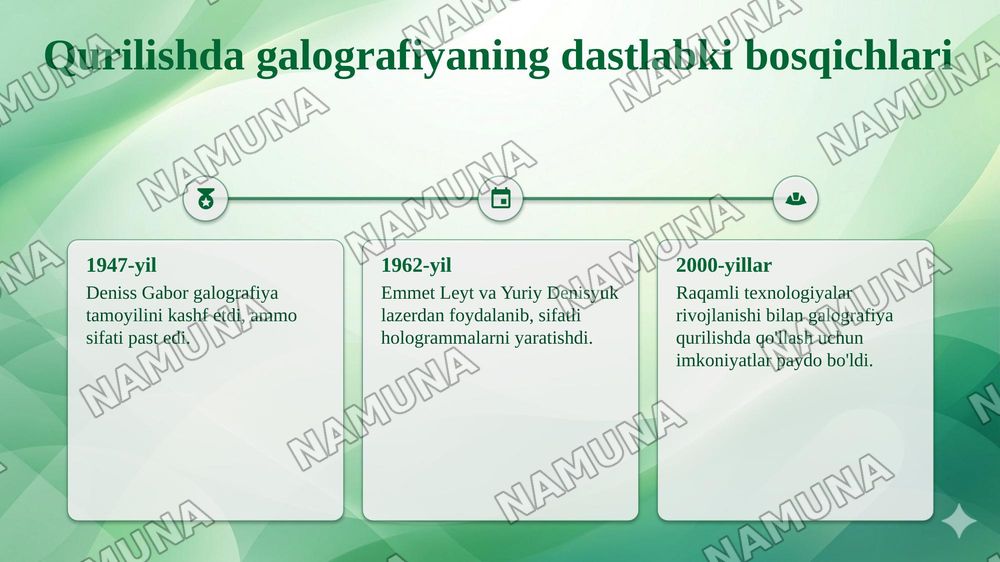 Galografiya haqida tushuncha va qurilishda qo'llanish sohalari — taqdimot, 6-slayd