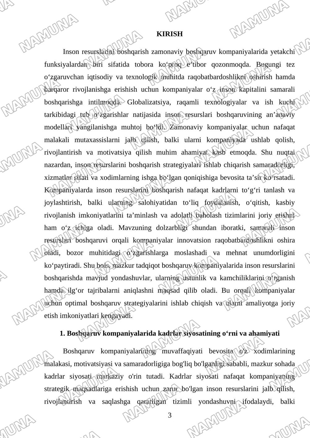 Mavzu: Boshqaruv kompaniyalarda inson resurslarini boshqarish — mustaqil ish, 3-varaq