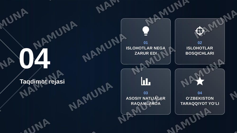 Yangi Oʻzbekistonda prezident Sh.M.Mirziyoyev rahbarligi va tashabbusi ostida amalga oshirilayotgan islohotlar — zamonaviy taqdimot, 2-slayd