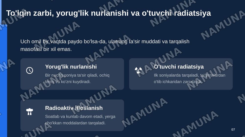 To’lqin zarbi, yorug’lik nurlanishi va o’tuvchi radiatsiya — zamonaviy taqdimot, 8-slayd