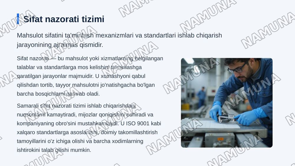 Ishlab chiqarish jarayoni va uning natijalari — zamonaviy taqdimot, 8-slayd