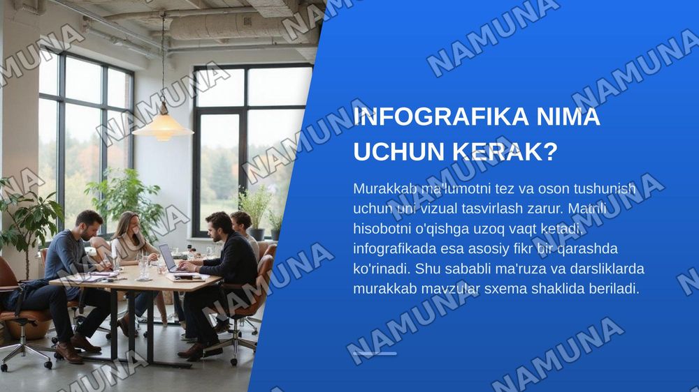 Infografikaning tarkibiy qismlari — zamonaviy taqdimot, 3-slayd