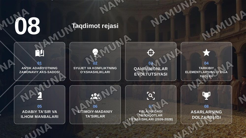 Erkin Vohidovning "Oltin devor" asari bilan Plavtning "Xumcha" asarining qiyosiy tahlili — zamonaviy taqdimot, 2-slayd