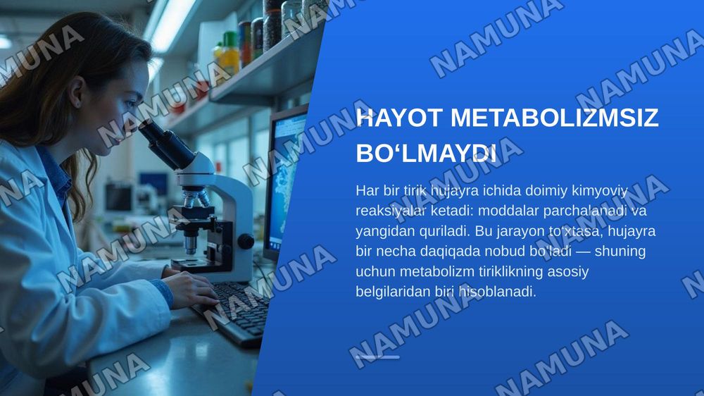 Metabalizm tushunchasi — zamonaviy taqdimot, 3-slayd