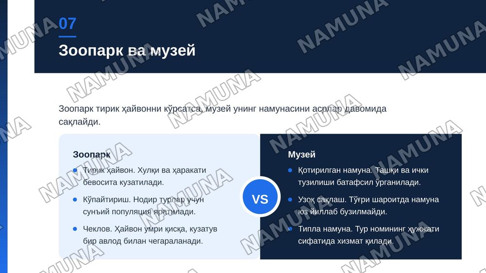 Хайвонатлар коллекцияси — zamonaviy taqdimot, 8-slayd