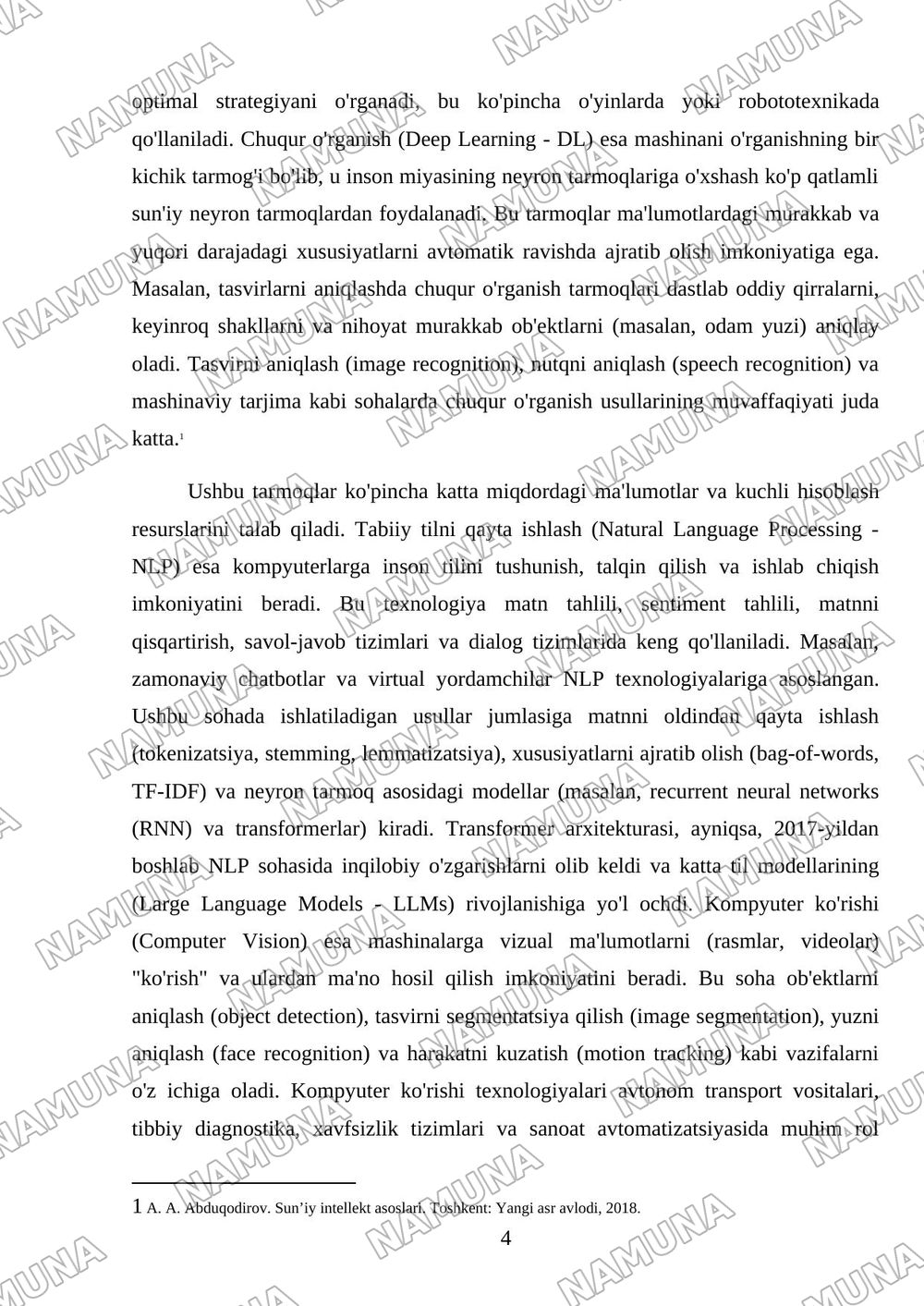 Sunʼiy intellekt — mustaqil ish, 4-varaq