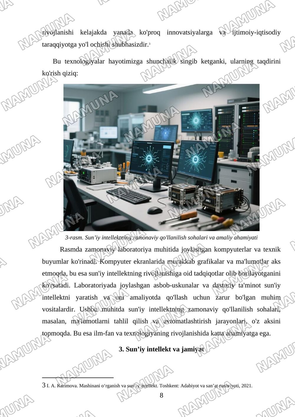 Sunʼiy intellekt — mustaqil ish, 8-varaq