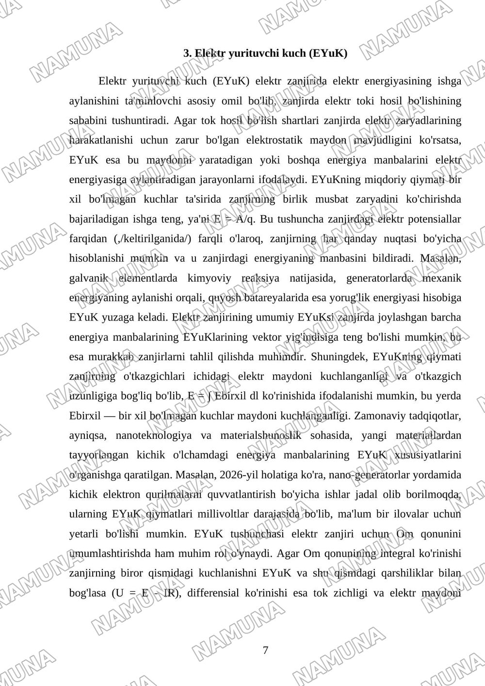 Elektir toki — mustaqil ish, 7-varaq