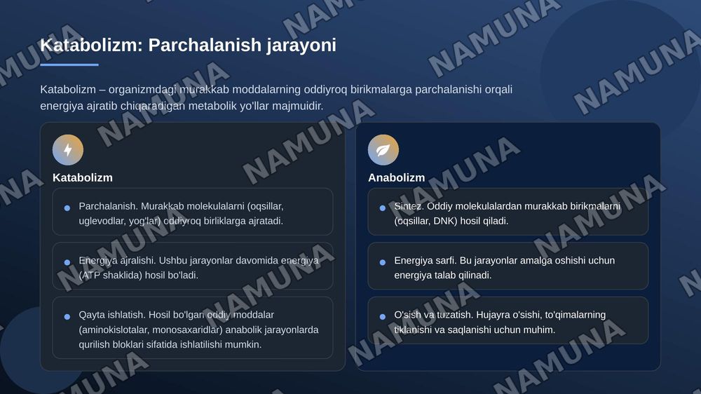 Katabalizimning umumiy yollari — zamonaviy taqdimot, 4-slayd